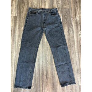 VINTAGE LEVI'S 501-0658 BLACK GRAY MEN'S 36X34 80'S 90'S BUTTON FLY MADE IN USA